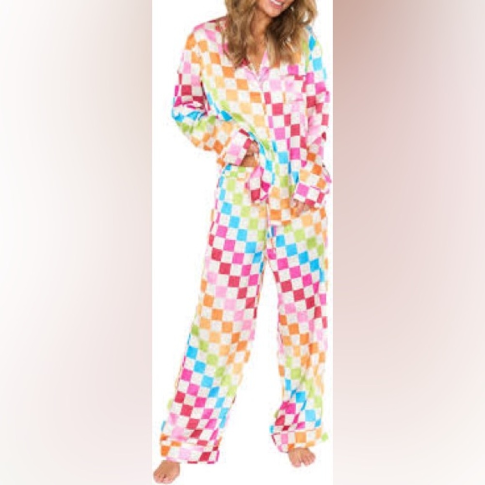 Show me your mumu checkered pajama set